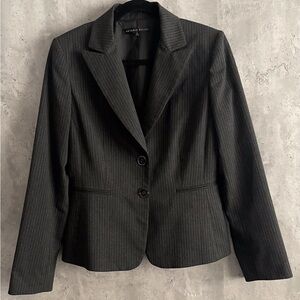 ANTONIO MELANI Gray Professional Career Pinstripe Blazer Jacket Sz 8